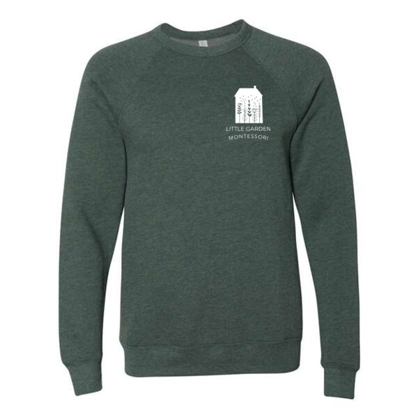 BELLA + CANVAS - Sponge Fleece Raglan Crewneck Sweatshirt - Embroidered Logo Thumbnail