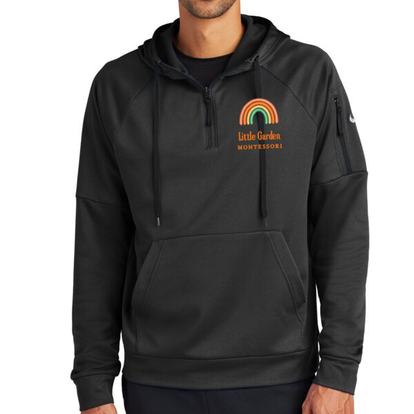 Nike Therma-FIT Pocket 1/4-Zip Fleece Hoodie - Embroidered Logo Thumbnail