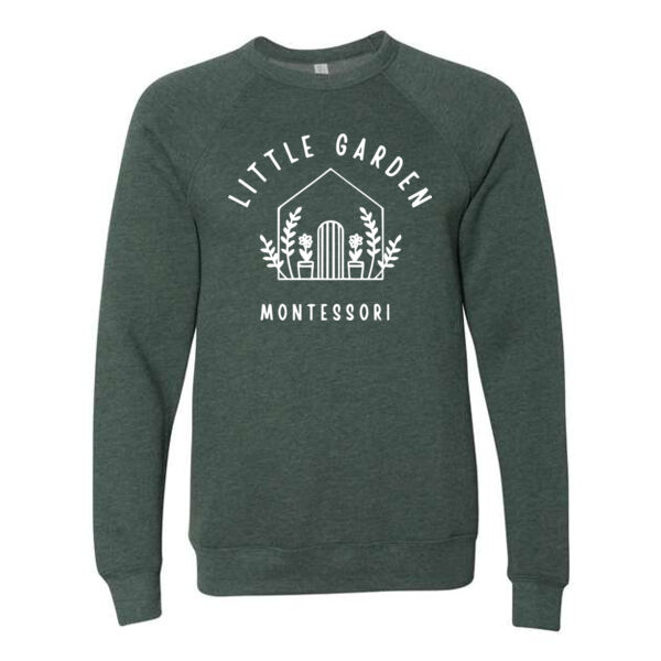 BELLA + CANVAS - Sponge Fleece Raglan Crewneck Sweatshirt - Printed Logo Thumbnail