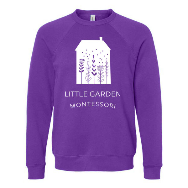 BELLA + CANVAS - Sponge Fleece Raglan Crewneck Sweatshirt - Printed Logo Thumbnail